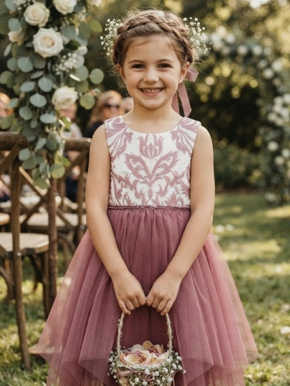Pink & White Tulle Dress